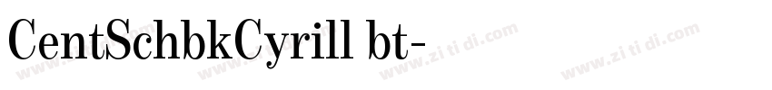 CentSchbkCyrill bt字体转换